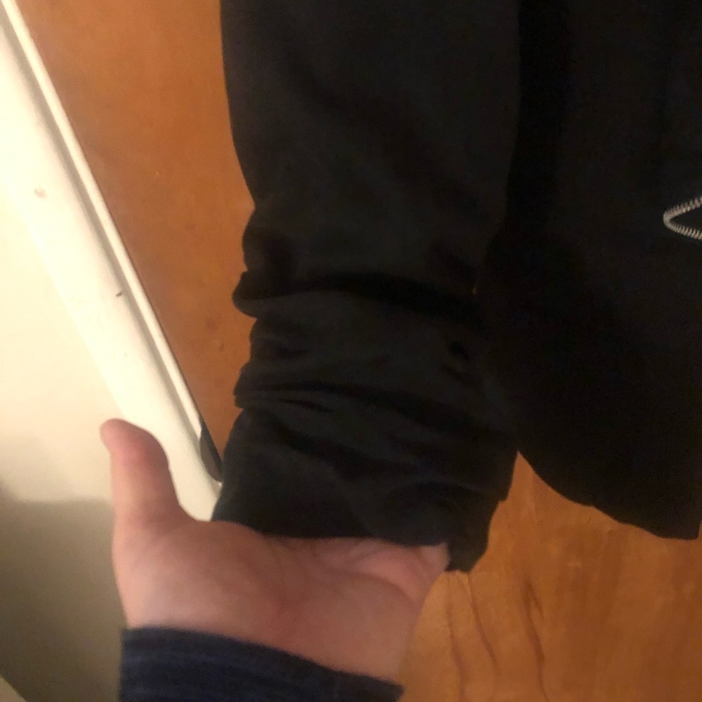 Vintage Y2k Zip up Assymetrical black blazer waterfall collar interview outfit - Picture 10 of 12